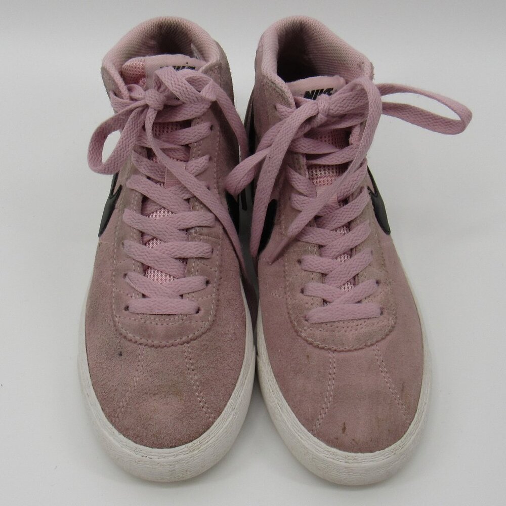 Women's Nike SB Bruin High Skate Shoes Medium Soft Pink Suede DR0126-600 Size 6 - Picture 2 of 8